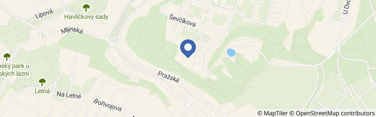 Mapa - Botanická zahrada Teplice