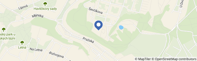 Mapa - Botanická zahrada Teplice