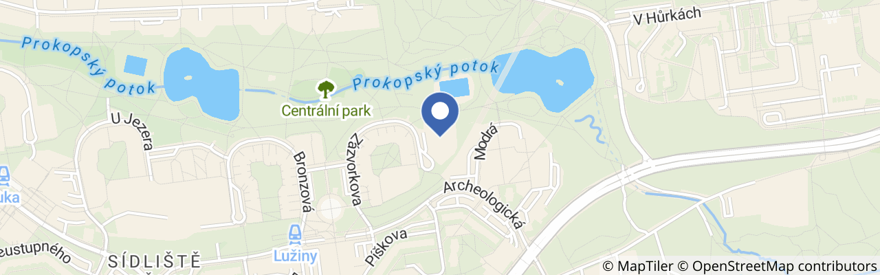 Mapa - Centrální park Praha 13