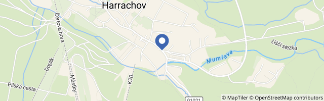 Mapa - Cyklotrasa Harrachovou cestou přes Mumlavský vodopád