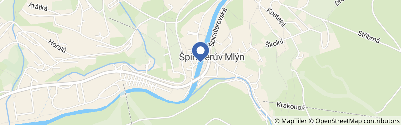 Mapa - Cyklotrasa ze Špindlu k údolí bílého Labe