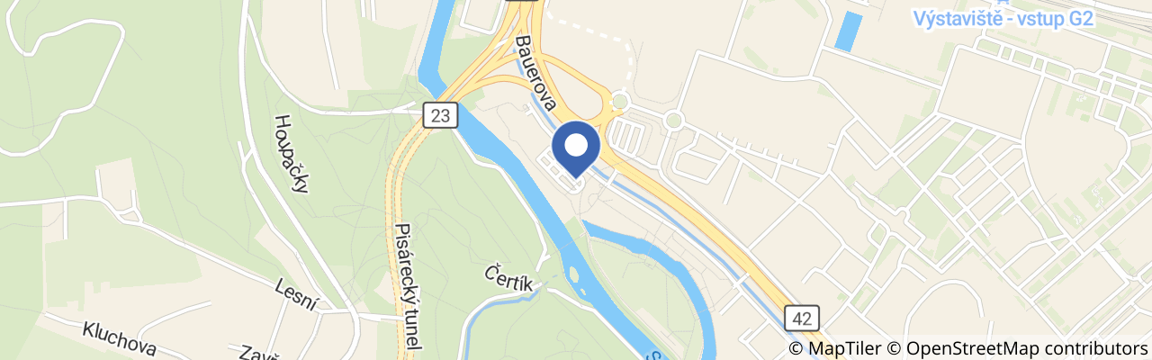 Mapa - Dopravní hřiště Riviéra Brno