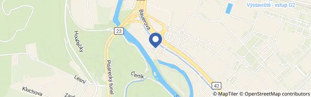 Mapa - Dopravní hřiště Riviéra Brno