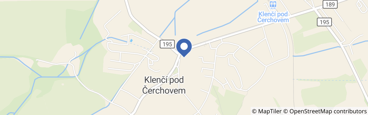 Mapa - Dům přírody Českého lesa Klenčí pod Čerchovem