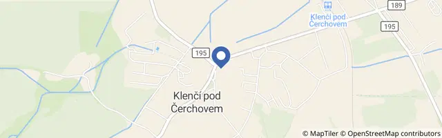 Mapa - Dům přírody Českého lesa Klenčí pod Čerchovem