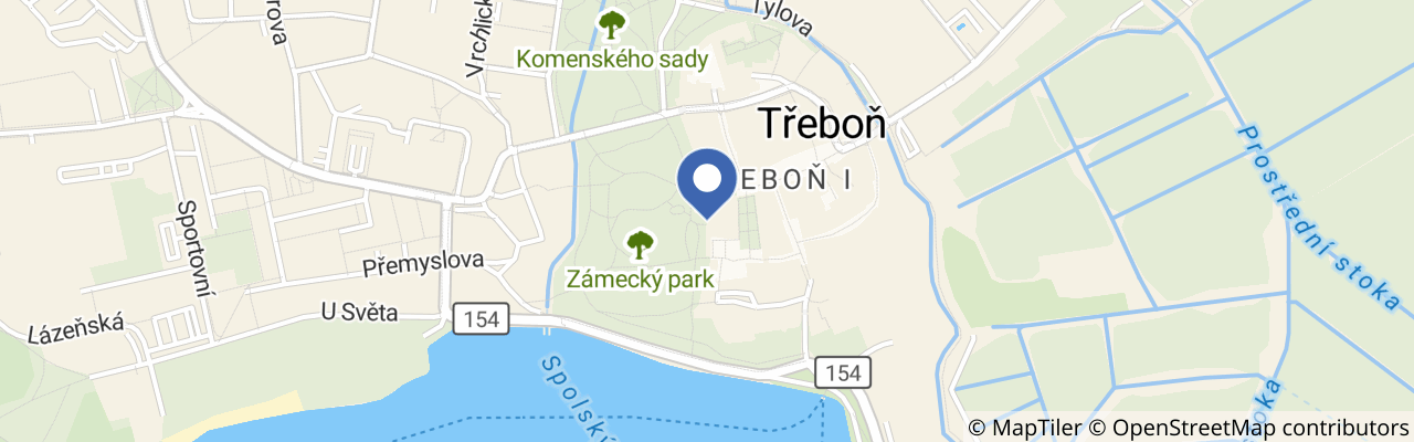 Mapa - Dům přírody Třeboňska