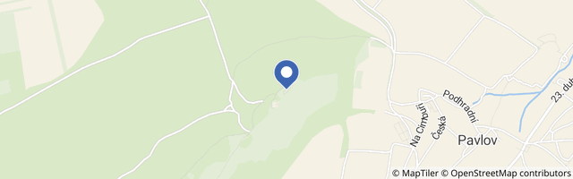 Mapa - CHKO Pálava - zřícenina hradu Děvičky