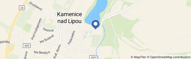 Mapa - Kamenice nad Lipou