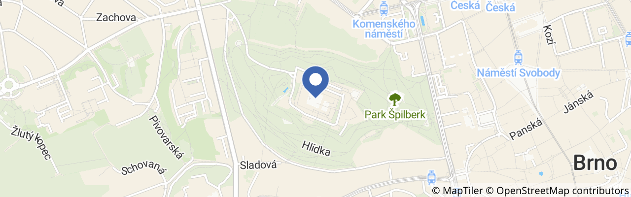 Mapa - Kasematy na Špilberku