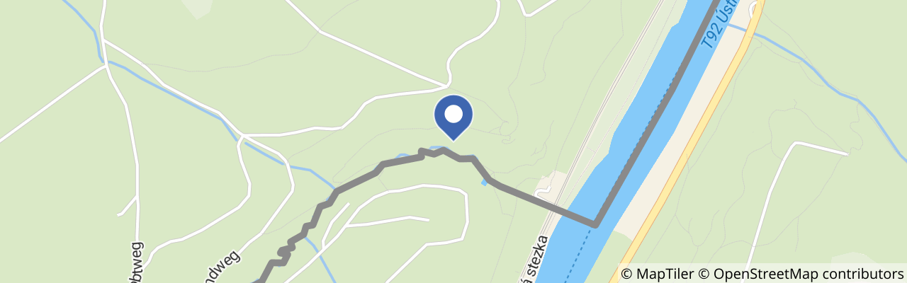 Mapa - Klopotský vodopád