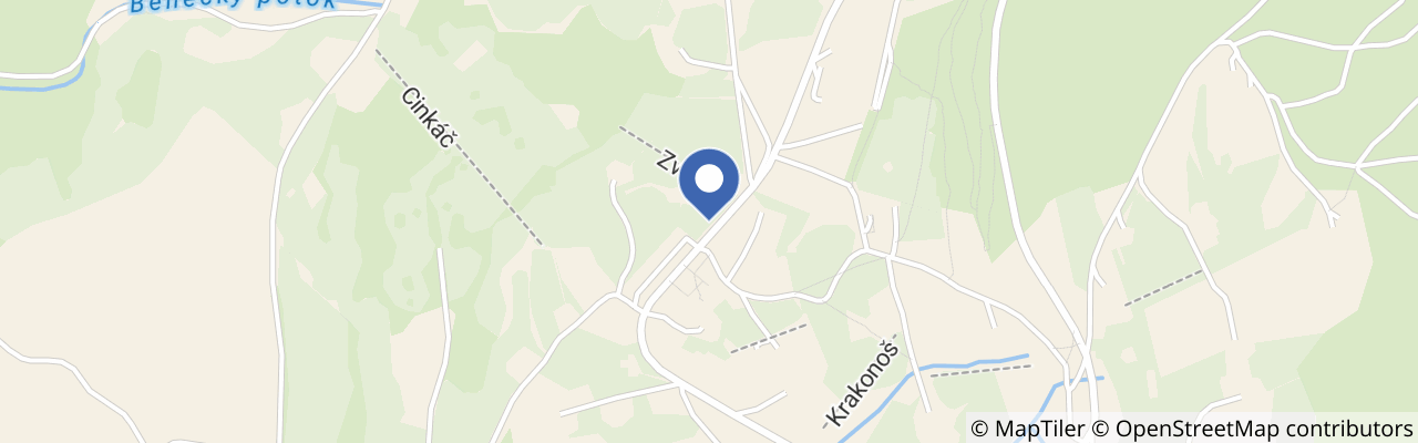 Mapa - Koloběžková trasa Benecko-Rovinka-Vítkovice