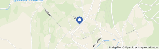 Mapa - Koloběžková trasa Benecko-Rovinka-Vítkovice