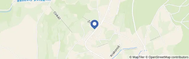 Mapa - Koloběžková trasa Benecko-Rovinka-Vítkovice