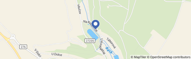 Mapa - Koupaliště Bělá pod Bezdězem