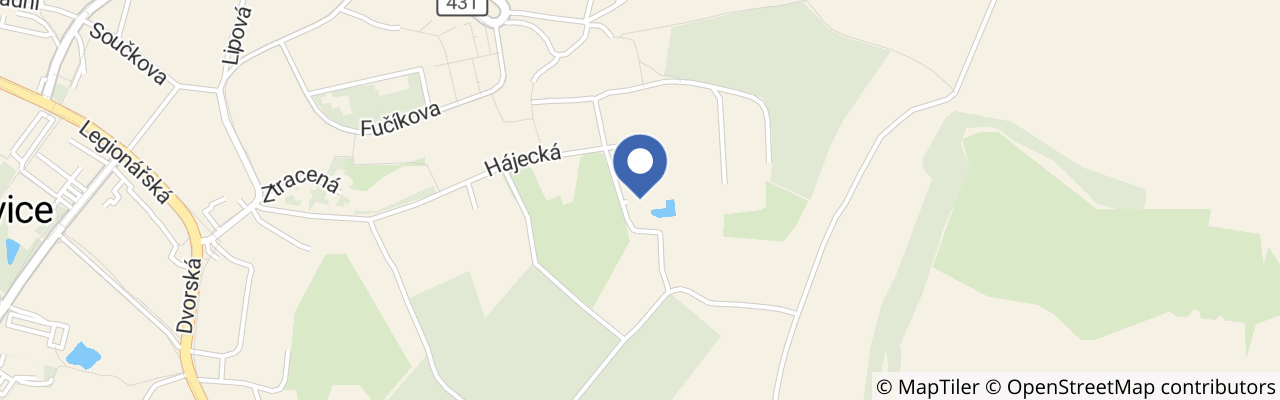 Mapa - Koupaliště Bučovice