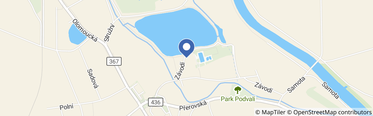 Mapa - Koupaliště Kojetín