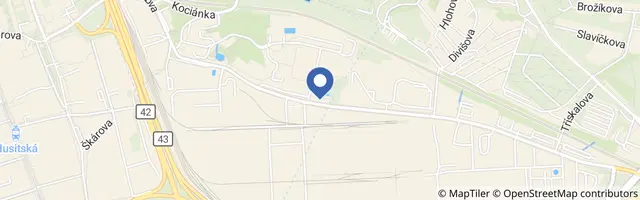 Mapa - Koupaliště Královo Pole