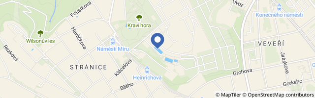 Mapa - Koupaliště Kraví hora