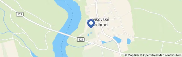 Mapa - Koupaliště Zvíkovské Podhradí