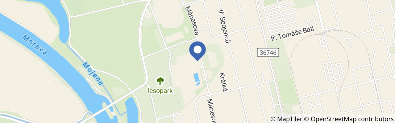 Mapa - Lanový park Lanáček