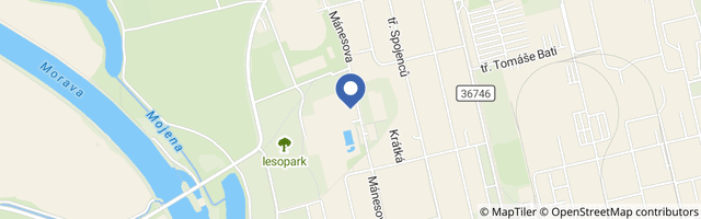 Mapa - Lanový park Lanáček