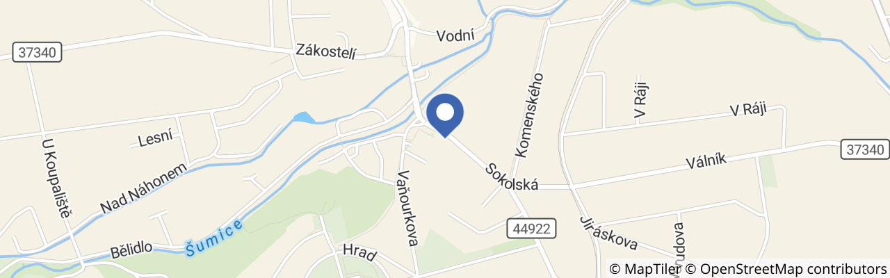 Mapa - Náměšť na Hané