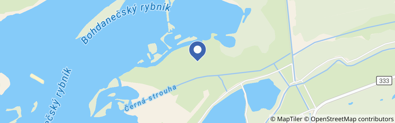 Mapa - Národní přírodní rezervace Bohdanečský rybník