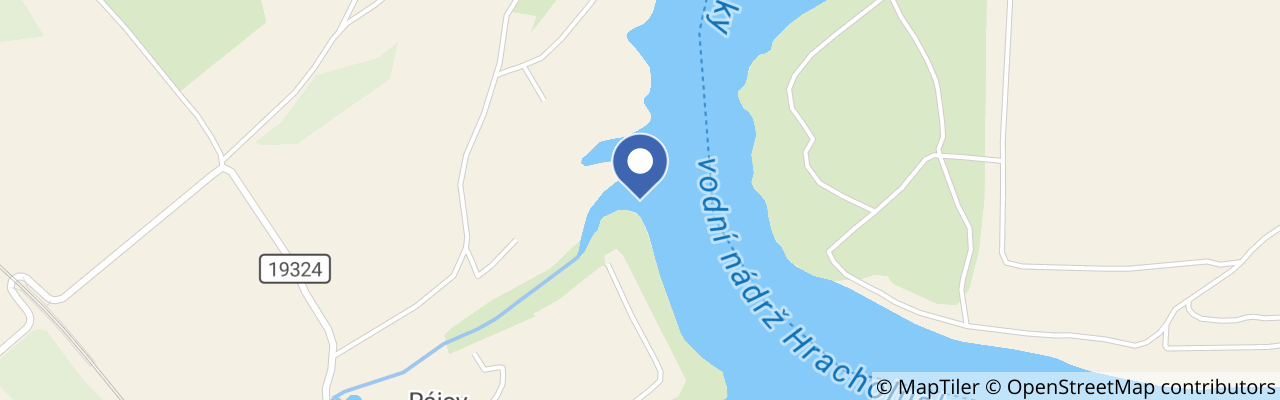 Mapa - Hracholuská přehrada