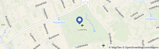 Mapa - Park Lužánky