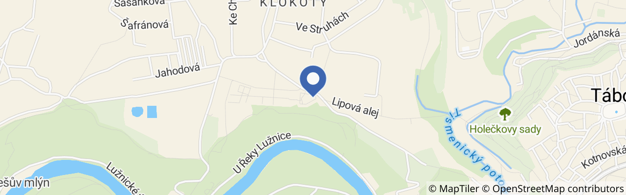 Mapa - Poutní místo Klokoty