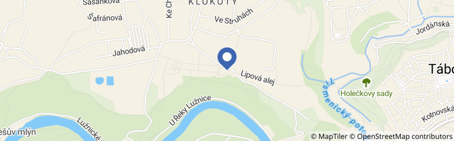 Mapa - Poutní místo Klokoty