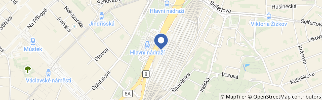 Mapa - Pražský motoráček