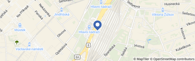 Mapa - Pražský motoráček