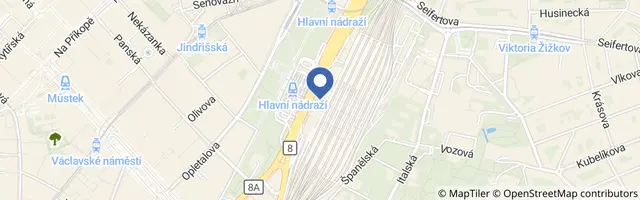 Mapa - Pražský motoráček