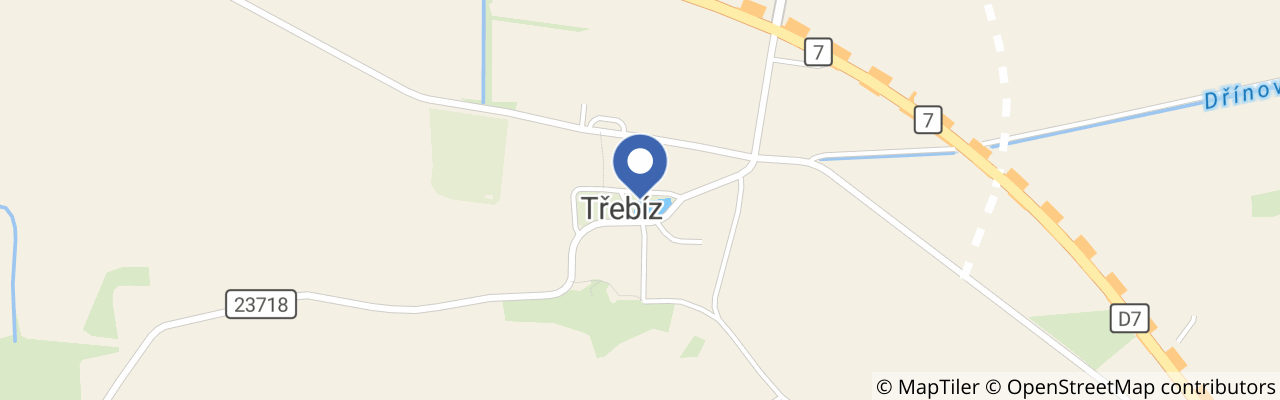 Mapa - Skanzen Třebíz