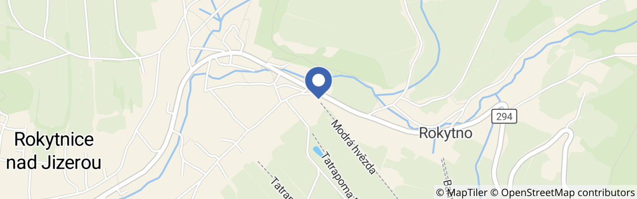 Mapa - Ski areál Modrá hvězda - Bahýnka