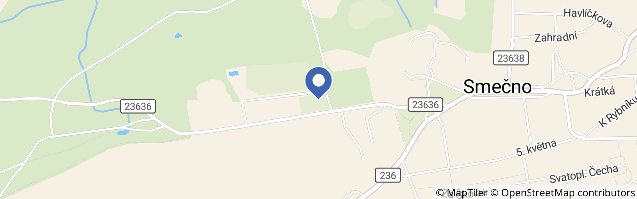 Mapa - Vojenský skanzen Smečno