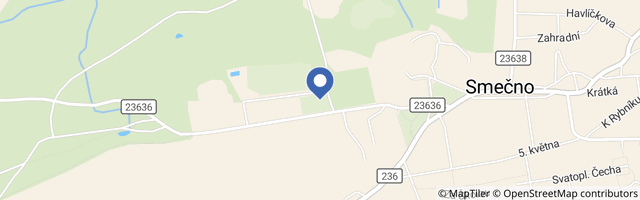 Mapa - Vojenský skanzen Smečno