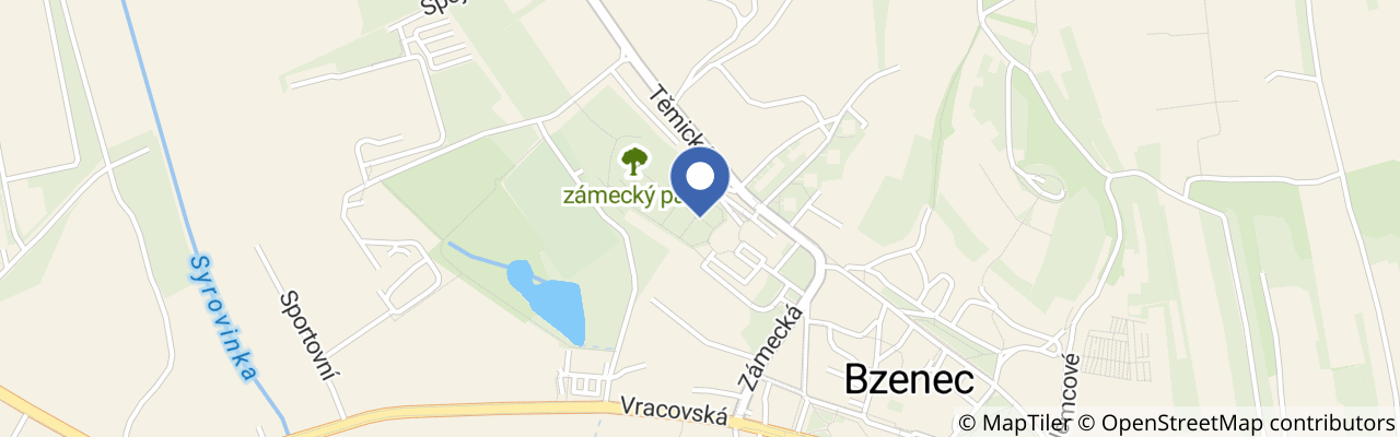 Mapa - Zámecký park Bzenec