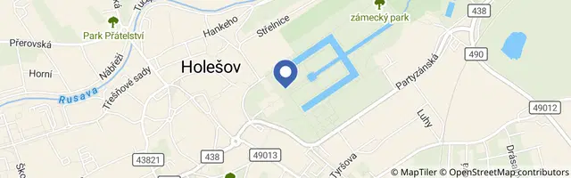 Mapa - Zámecký park Holešov