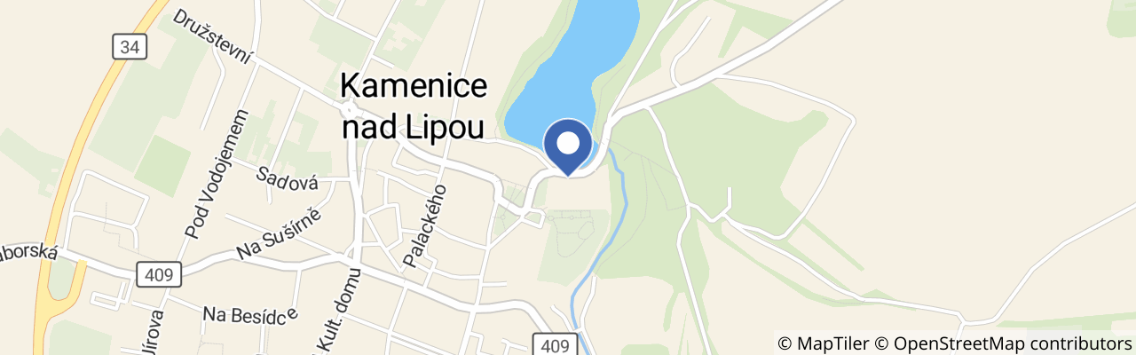 Mapa - Zámek Kamenice nad Lipou