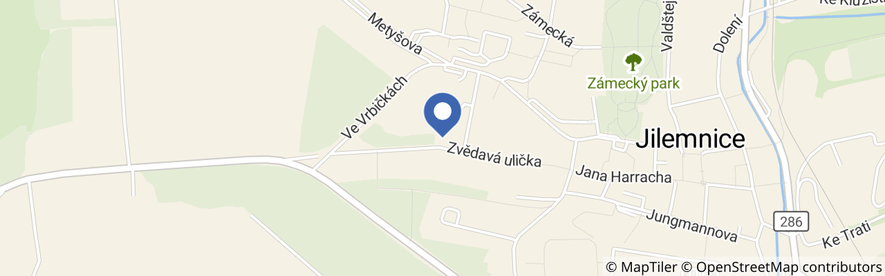 Mapa - Zvědavá ulička Jilemnice