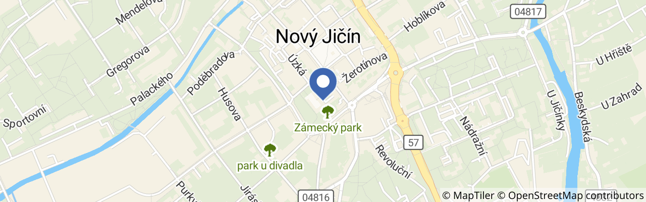 Mapa - Žerotínský zámek v Novém Jičíně