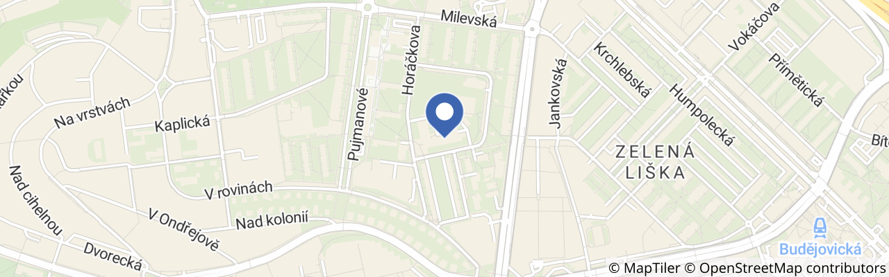 Mapa - Sportovní příměstské tábory Praha, Plzeň a další města - PJZŠ Horáčkova