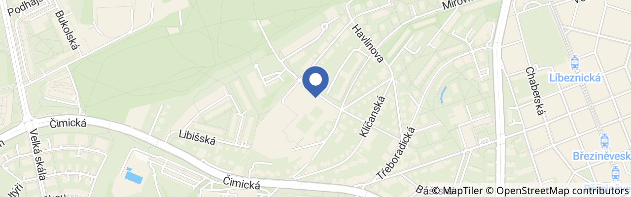 Mapa - Sportovní příměstské tábory Praha 8 - ZŠ Hovorčovická