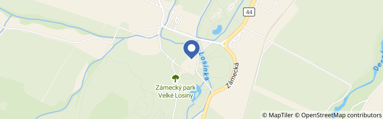 Mapa - Zámek Velké Losiny