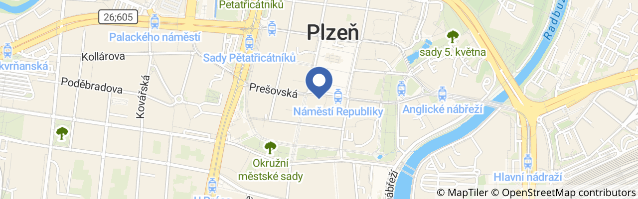 Mapa - Muzeum Loutek Plzeň
