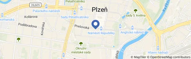 Mapa - Muzeum Loutek Plzeň