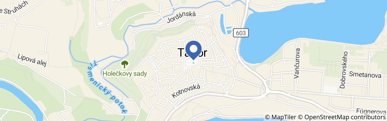 Mapa - Táborské podzemí