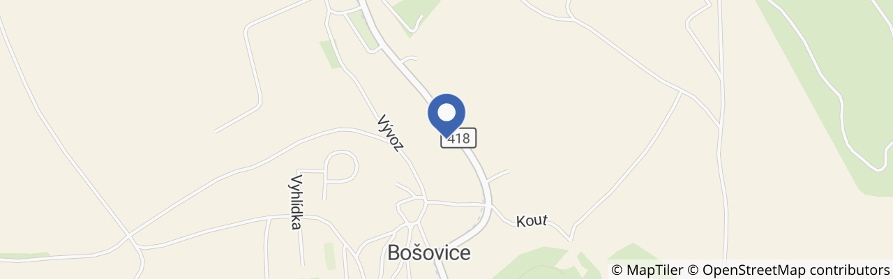 Mapa - Papouščí zoo Bošovice